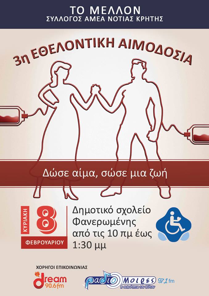 3η Εθελοντική Αιμοδοσία Συλλόγου ΑμεΑ “ΤΟ ΜΕΛΛΟΝ”